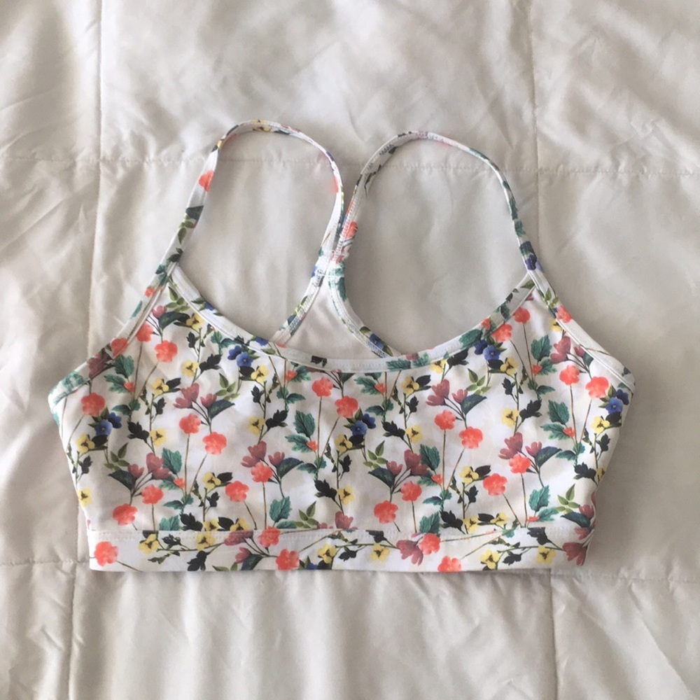 Fabletics floral sports bra